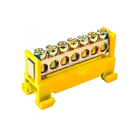 Шина ізольована стійка «N/PE» на DIN-рейку ШЛС6х9-10 жовта Ny95505507