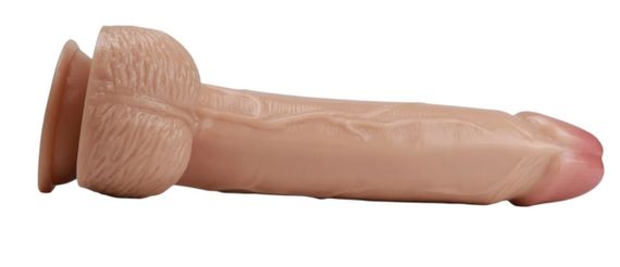 Фалоімітатор OYO YQM-015 великий реалістичний з мошонкою та присоскою, 27,5 см Sex Aura | Зображення 8