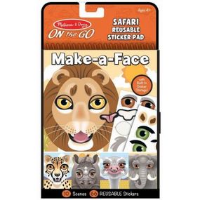 Набір для творчості Melissa&amp;Doug Блокнот з багаторазовими наліпками Сафарі (MD30510)