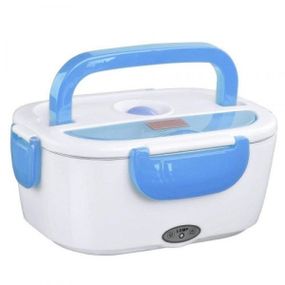 Электрический ланч-бокс контейнер Electronic Lunchbox YS 001 40 W с подогревом термос для еды голубой