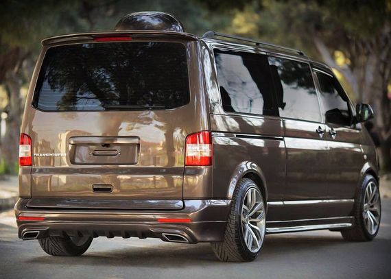 Накладка на задний бампер Sport 2 (под покраску) для Volkswagen T5 2010-2015 гг | Зображення 2