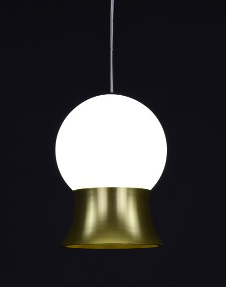 Люстра світлодіодна підвісна LED світильник для квартири на стелю лед 27612 Латунь 20-180х10х10 см. | Зображення 2