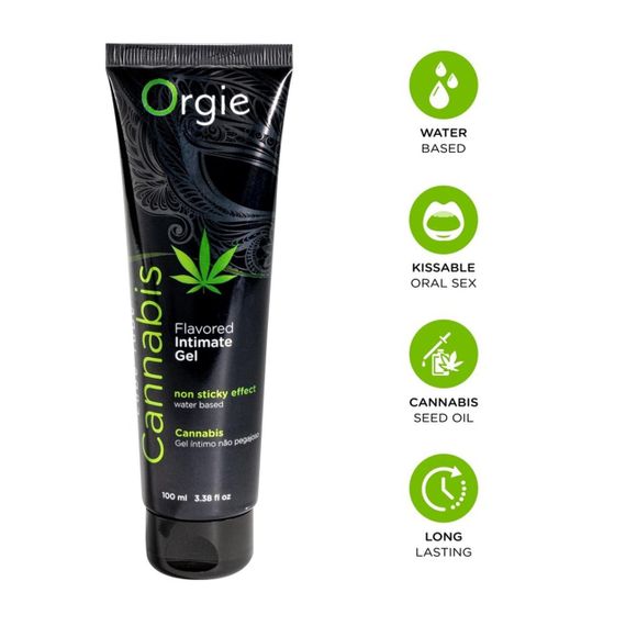 Їстівний лубрикант Orgie Flavored Intimate Gel зі смаком та ароматом каннабісу (коноплі), 100 мл Sex Aura | Зображення 2
