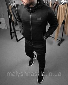 Мужской спортивный костюм The North Face total black ДЛ6449
