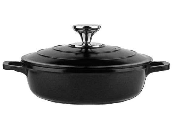 Сотейник антипригарное покрытие с металлической крышкой BN-358 (24*6,5 см)