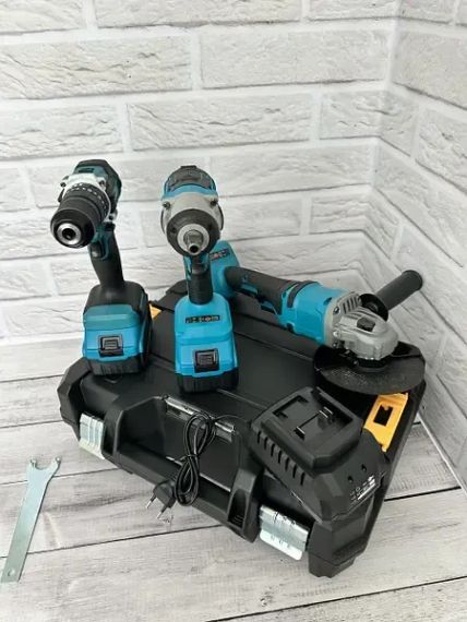 Набор инструмента 3 в 1 20V/4A Шуруповерт, Болгарка, Гайковерт | Зображення 1