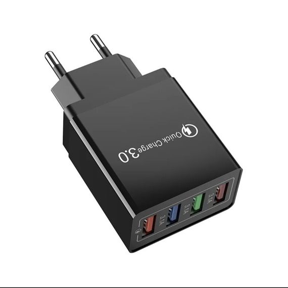 Сетевое зарядное устройство с 4 USB-портами и поддержкой быстрой зарядки, 3.1А | Зображення 3