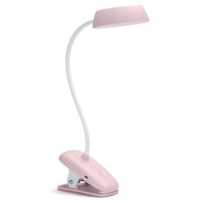 Настольная лампа Philips LED Reading Desk lamp Donutclip 3W, 4000K, 1200mAh (Lithium battery), рожевий