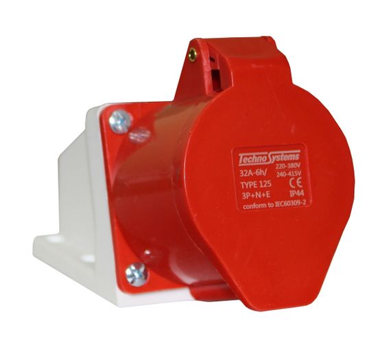 Розетка 125 стаціонарна 3Р+РЕ+N 32А 380В IP44 Ny95500411 | Зображення 2