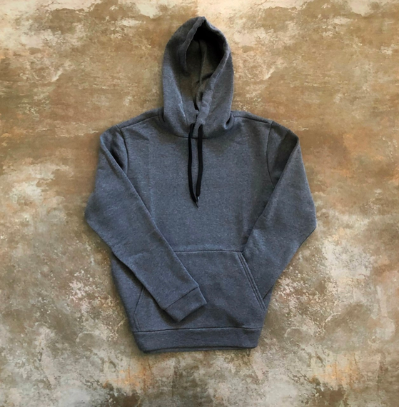 Мужской теплый худи-толстовка на флисе, BD0001 цвет серый, размер S | Зображення 1