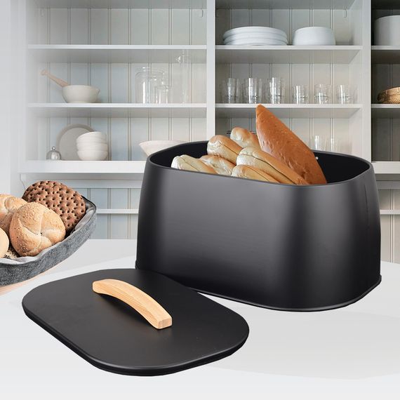 Хлебница Maestro МR-1675 Black 16.5х24х33.5 см черный