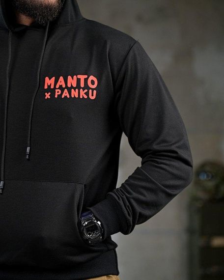 Худи manto x panku black ПП7877 | Зображення 4