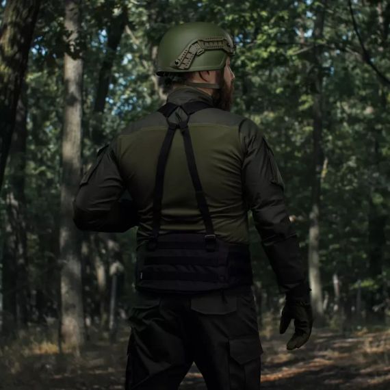 Плечові ремені для тактичного поясу РПС Чорний, Ukrarmor MOLLE, лямки плечові до розвантажувального поясу, плечові ремені ЗСУ | Зображення 4