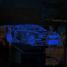 Акриловий світильник-нічник BMW M3 GT2 суперкар синій tty-n002228