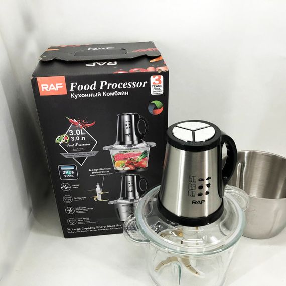 Блендер-подрібнювач RAF R.7028 2 в 1, 300 Вт, 2 чаші, Побутовий потужний подрібнювач продуктів | Зображення 6