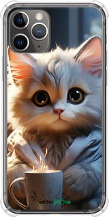 Чохол на iPhone 11 Pro Білий кіт "5646sp-1788-2448"