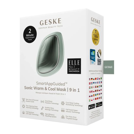 Ультразвукова маска тепло та холод GESKE Sonic Warm&Cool Mask 9в1 white, Зелений | Зображення 7