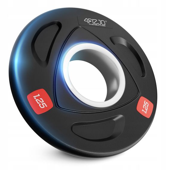 Диск олімпійський 4FIZJO 2 x 1.25 кг 51 мм металевий, прогумований Black (P-5905973401258) | Зображення 4