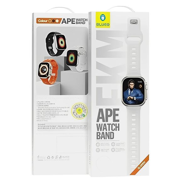 Ремінець BlueO Fluoro Rubber Sport для Apple Watch 42(ser.1-3)/44/45/46/49mm Black | Зображення 5