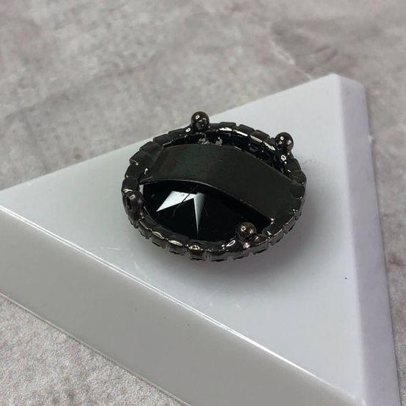 Стрази скляні круглі 22 мм пришивні, Crystal black | Зображення 2