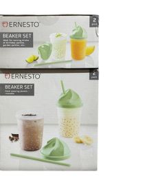 Набор стаканов с коктейльной трубочкой Ernesto