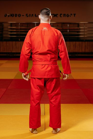 Червоне кімоно для хлопців/чоловіків, грепплінг, TM BUDOGI, зріст 170 см, щільність 450 гр/м.кв. | Зображення 4