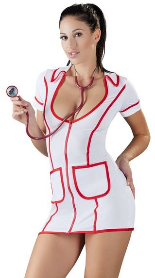 Сукня медсестри сексуальна Cottelli Colection Nurse Dress, S | Зображення 1