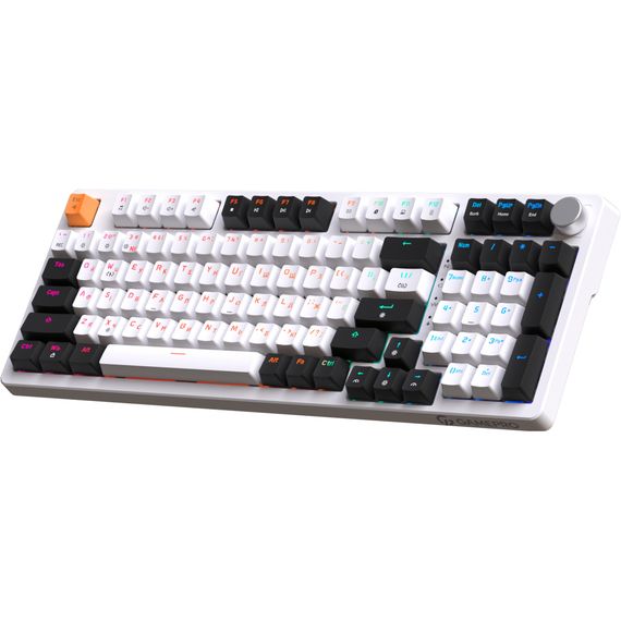 Клавіатура GamePro MK170W Hot-Swap Red Swich RGB USB UA White (MK170W) | Зображення 1