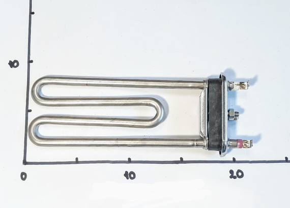 Тэн 1900W L-185 для стиральной машины Ariston с отверстием под термодатчик (Kawai Китай) | Зображення 2