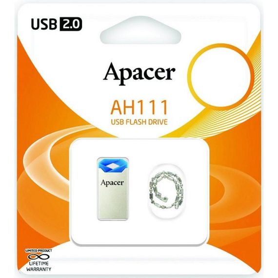 USB флеш накопичувач Apacer 64GB AH111 Blue USB 2.0 (AP64GAH111U-1) | Зображення 5
