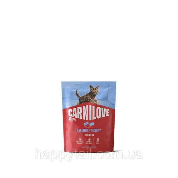 Беззерновий сухий корм Carnilove Kitten Salmon & Turkey для кошенят лосось та індичка 400 г (арт. 173706)