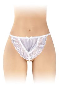 Трусики-стрінги з перлинною ниткою Fashion Secret KATIA White Sex Aura