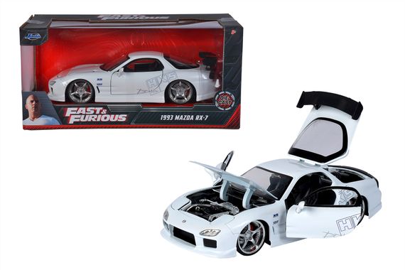 Ігрова металева машинка Fast and Furious Mazda RX-7 1993 white | Зображення 5