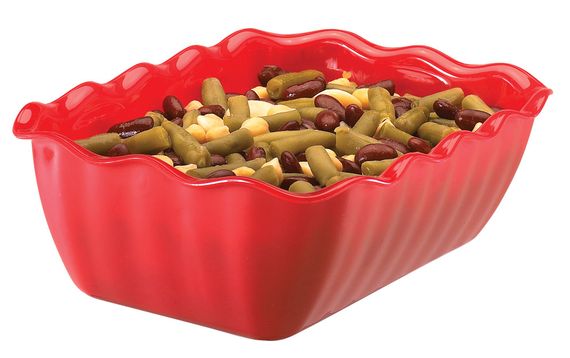 Салатник Cambro 17,5x26x8 см, Красный, 2 л | Зображення 1
