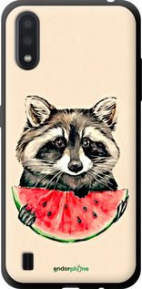 Чохол на Samsung Galaxy A01 A015F Єнотик з кавуном "4605b-1842-2448"