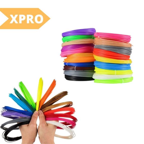 Пластик XPRO PLA для 3D ручки для рисования 20 цветов по 10 м (MER-13874_248) | Зображення 1