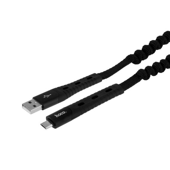 Кабель USB Hoco U78 Cotton Micro 2.4A 1.2m Колір Червоний | Зображення 3