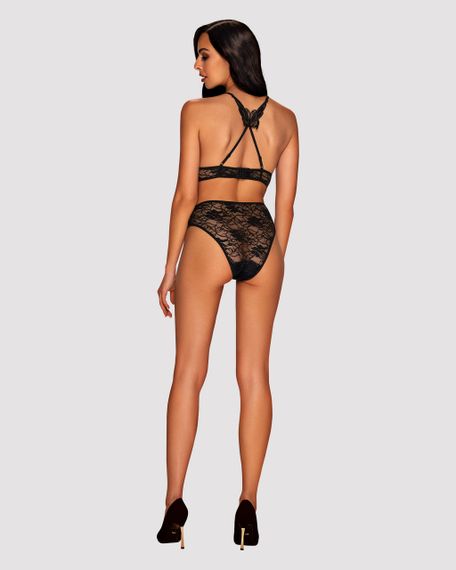 Комплект ажурный Obsessive Kokietta set Black S/M Sex Aura | Зображення 1