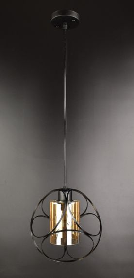 Люстра підвісна LOFT на 1 лампочку 25867 Чорний 35-95х23х23 см.