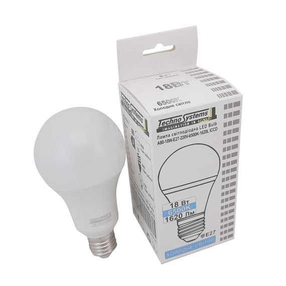 Лампа світлодіодна LED Bulb-A80-18W-E27-220V-6500K-1620L GOLDEN Ny95000257 | Зображення 2
