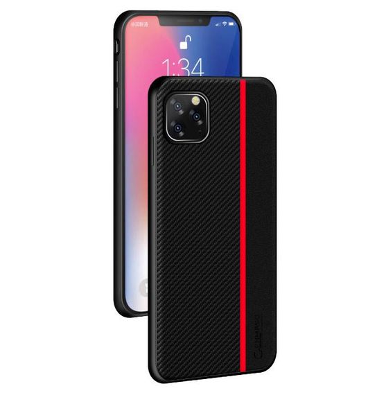 Чохол накладка Primo Cenmaso для Apple iPhone 11 Pro - Black&Red | Зображення 1