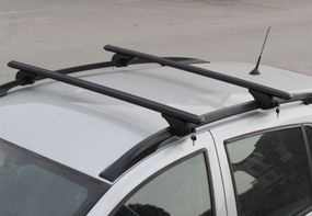 Перемычки на обычные рейлинги под ключ Bold Bar V1 (2 шт) Черные для Porsche Cayenne 2003-2010 гг