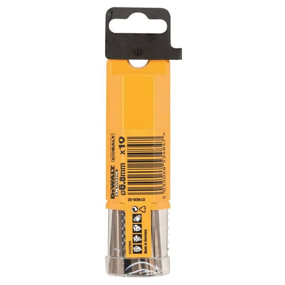 Свердло по металу 6,8мм EXTREME Industrial Cobalt 10шт DeWALT DT4935