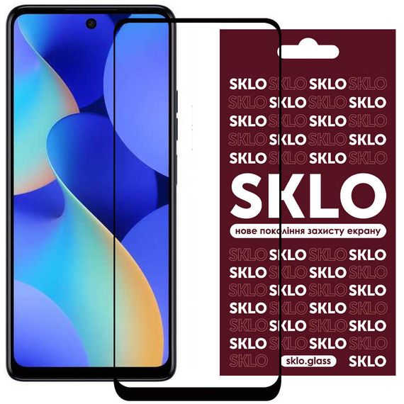 Захисне скло SKLO 3D для TECNO Spark Go 1 / Go 2 Чорний