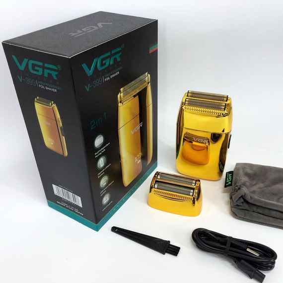 Професійний шейвер VGR V-399 GOLD, бездротова електробритва, бритва триммер для бороди | Зображення 7