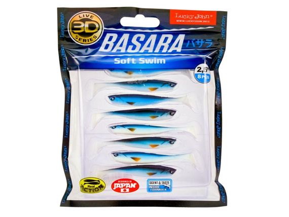 Виброхвосты LJ Лаки Джон Pro Series 3D BASARA SOFT SWIM 06,35/PG12 8шт. | Зображення 1