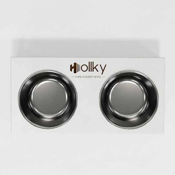 Миски на подставке для маленьких собак и котов Hollky Base S (2 × 0,45 л) BS-36187-GLWH | Зображення 2