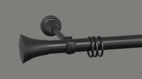 Карниз для штор однорядний металевий 19 мм, Принц (колір Маренго)