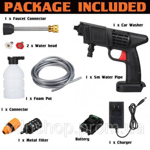 Бездротовий пістолет для мийки автомобіля високого тиску, Безщіткова мийка високого тиску для дому MJ-36 | Зображення 8