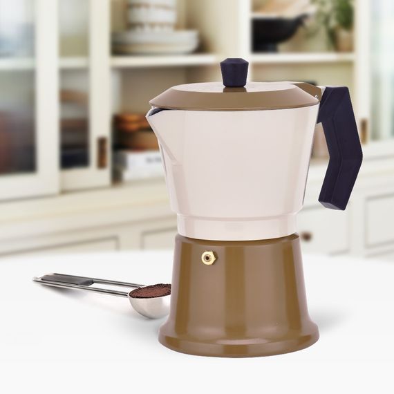 Кофеварка гейзерная Maestro МR-1657-3 Beige 150 мл 3 чашки бежевая